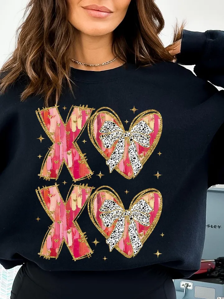 XOXO Valentine Day Heart Brushstroke png, Valentine png, Valentines day Png, xoxo png, valentine png designs, Coquette Valentine Png