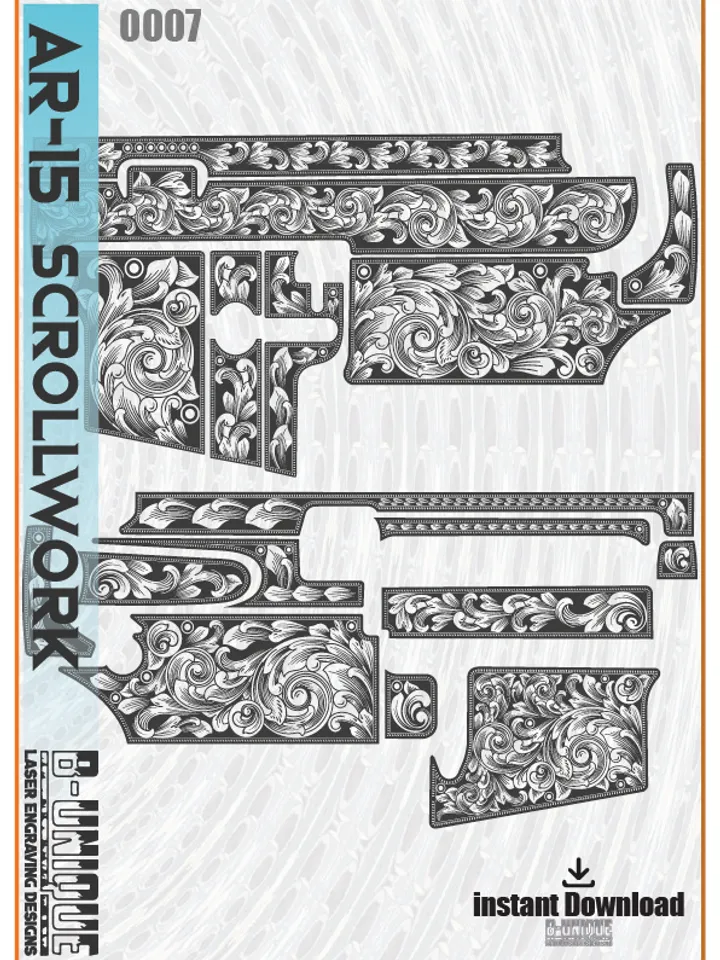 AR-15 Filigree Scrollwork