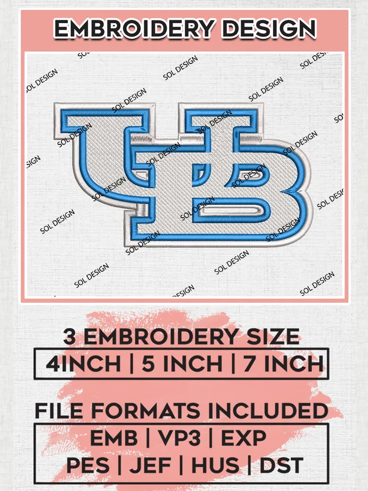 NCAA UB Bulls College Football Team Word Logo embroidery designs, NCAA Buffalo Bulls Logo Machine embroidery designs, NCAA Team Logo embroidery designs, NCAA Game Day Machine embroidery designs, Digital Download