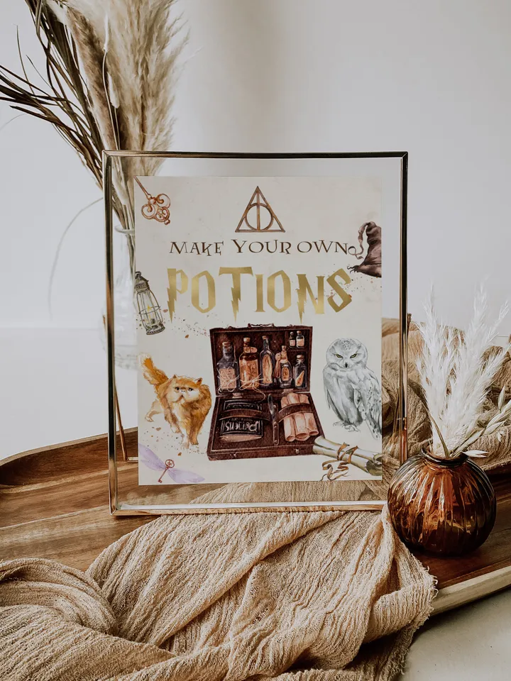 MAKE your own POTIONS; Wizard Baby Shower; Magic School Baby Shower template; Instant Download; wh1