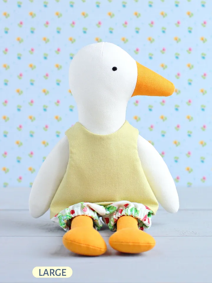 PDF Large Duck Stuffed Animal Sewing Pattern
