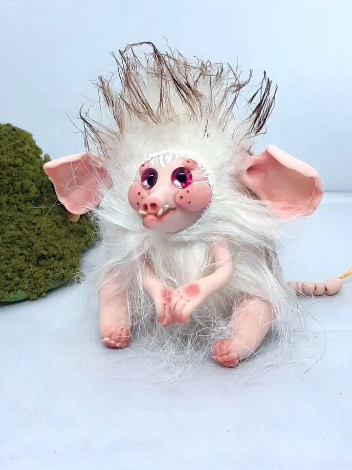 Opossum Elf Pickle handmade miniature art doll collectible ooak