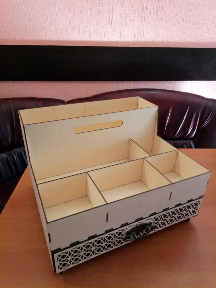 Digital Template Cnc Router Files Organizer Cnc for Wood Laser Cut Pattern