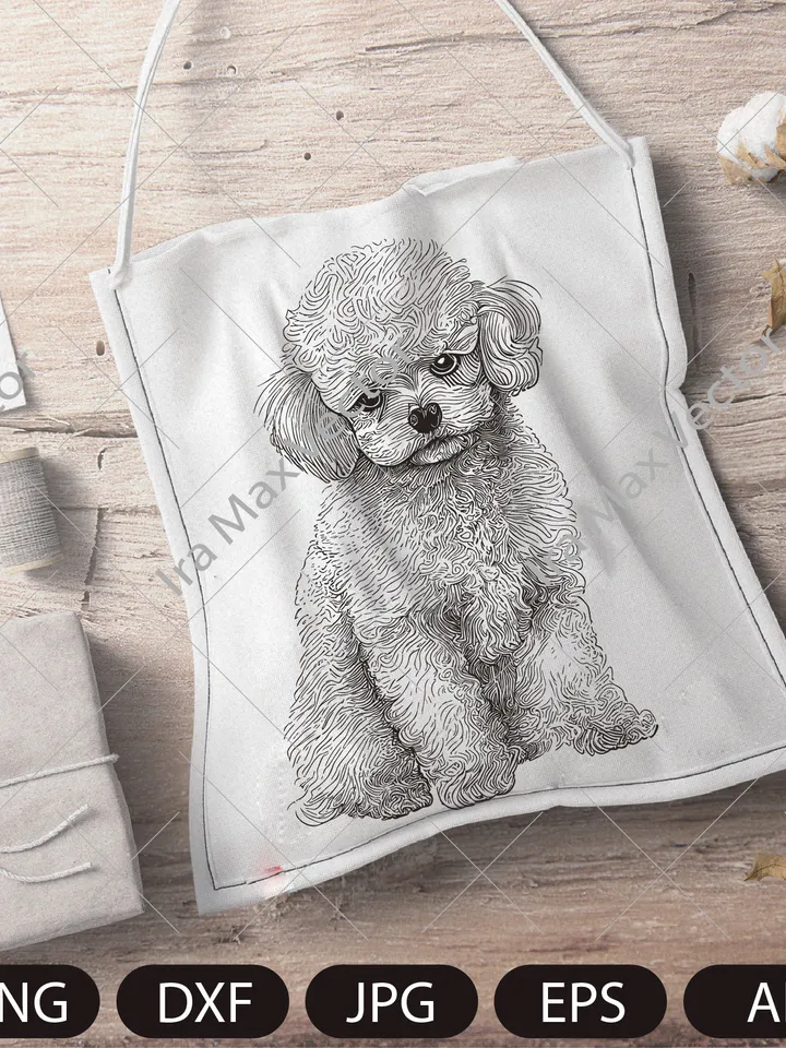 Toy Poodle Svg,Toy Poodle Clipart, Poodle Png, Poodle Head, Poodle Cut Files , Poodle Silhouette, Dog Silhouette