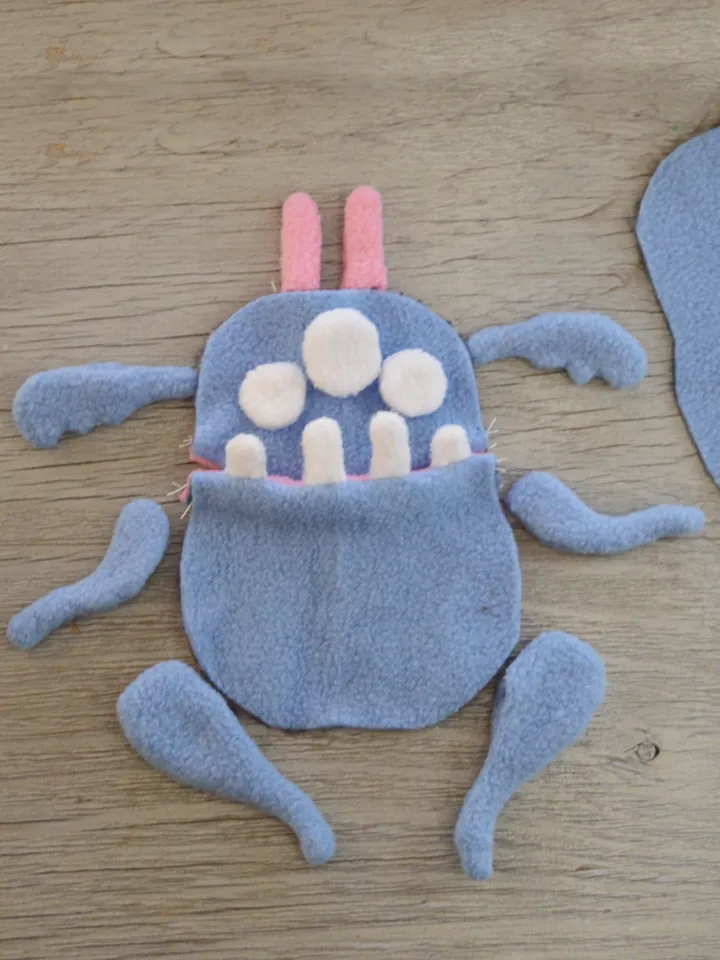 PDF Plush Toy Pattern – 3-Eyed Fleece Monster Softie DIY