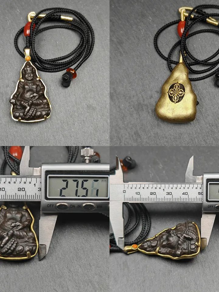 Handmade Tibetan Buddha Statue Amulet,Vintage Protective Charm,Shakyamuni,Amidabha,Jambhala,Guru Rinpoche,Chenrezig,Medicine Buddha Pendant