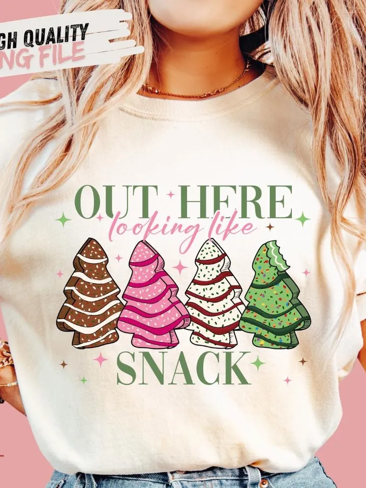 Christmas Coquette Bow Png, Out Here Lookin Like a Snack Png, Christmas Cake Png, Holiday vibes png, Retro Christmas, Xmas sublimation