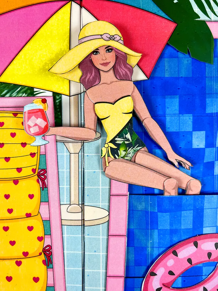 Pool for paper dolls