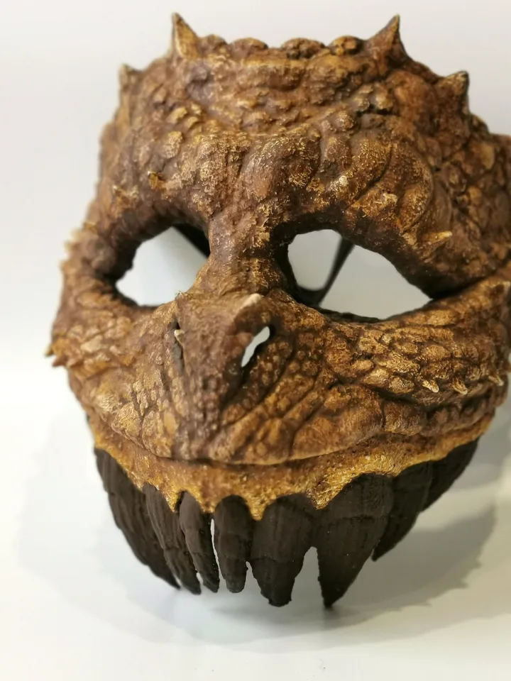 Turtle Mask, Dragon Mask, Full Fase Mask, Realistic Animal Mask for Halloween or Cosplay