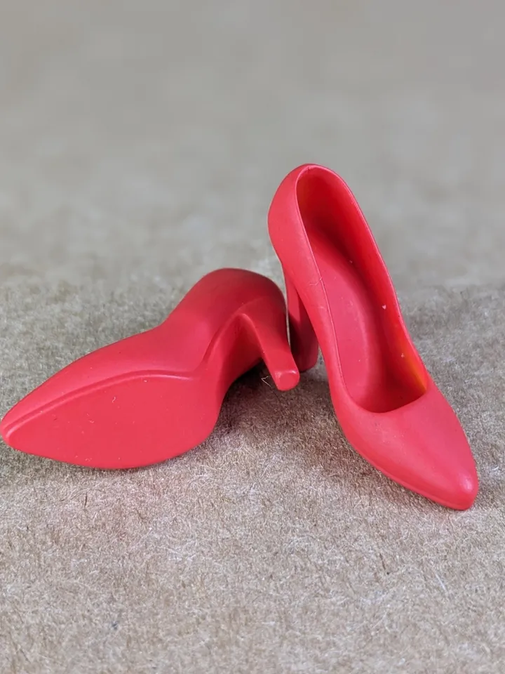 Classic red heels shoes for 30 cm fashion female dolls