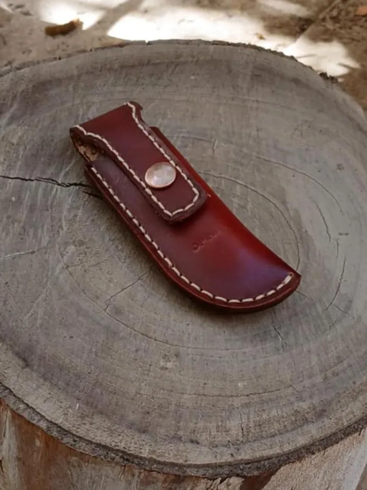 Leather Case for Opinel 7 8 knife, Knife Sheath for Opinel, PDF leather sheath, Belt Pouch holster, PATTERN, Handmade, easy and simple