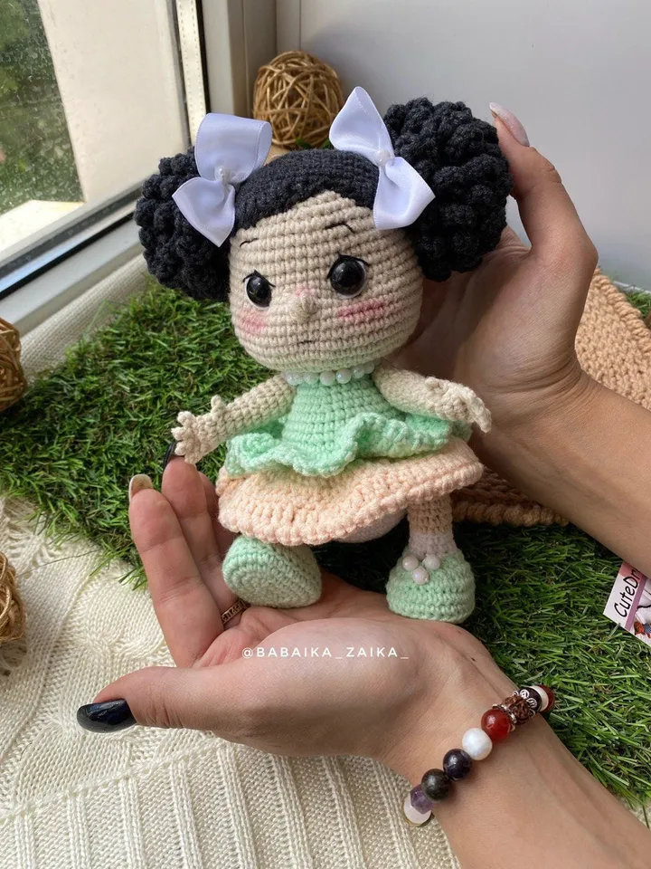 PDF Crochet Baby Doll Amigurumi Pattern, cute amigurumi baby doll, crochet doll, doll pattern, amigurumi baby toy