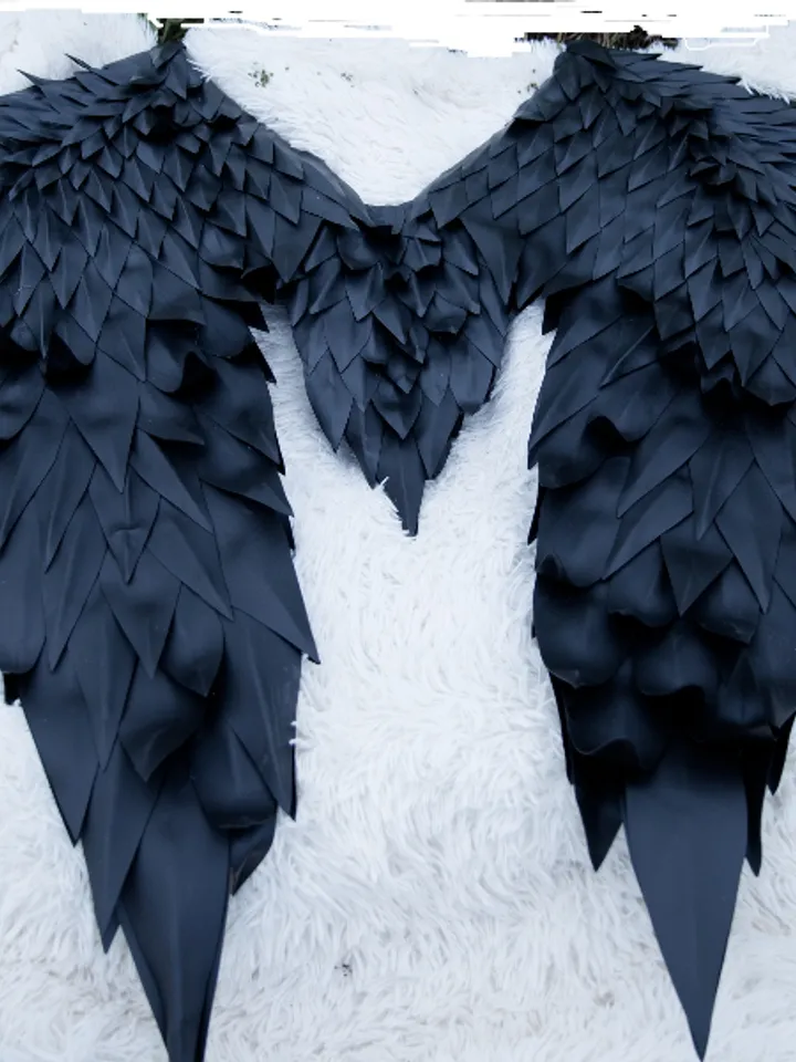 Black Angel Wings costume, Cosplay Wings, Adult Angelic wing, Show Wings, Maleficent wings Huge Angel Wings, Photo Prop