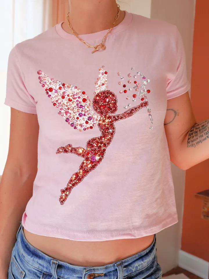 Glitter Rhinestone Cupid PNG, Couette Valentine’s Day Sublimation Png, Sequins Glitter Sublimation Design, Rhinestone Cupid PNG, Valentines
