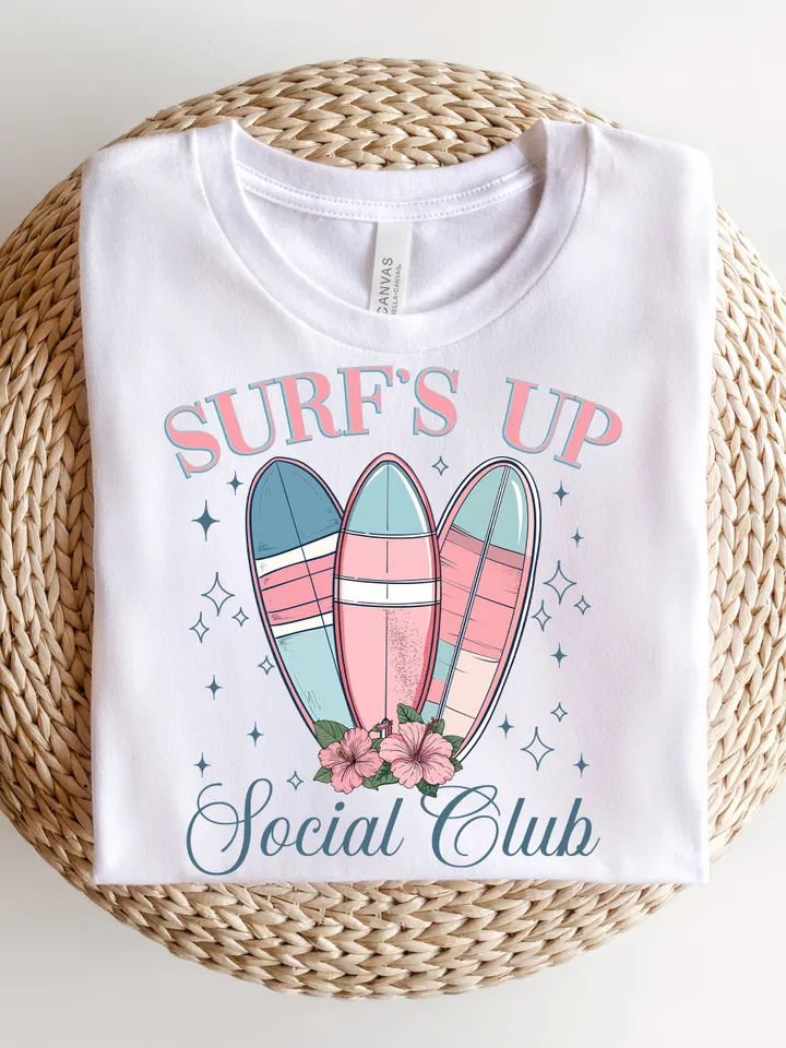 Surf's Up Social Club png, surfing png, beach png, ocean png, summer png,social babes girl club bachelorette party shirt design sublimation
