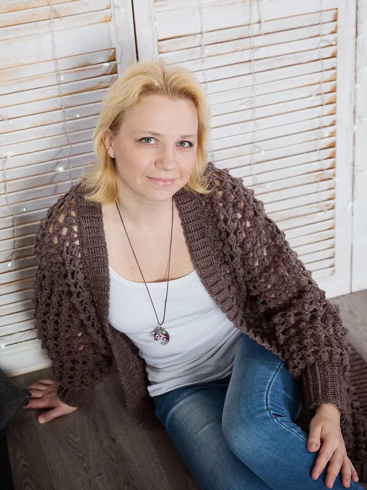 Long Open Front Cardigan Crochet Pattern – Women's Cardigan Casual