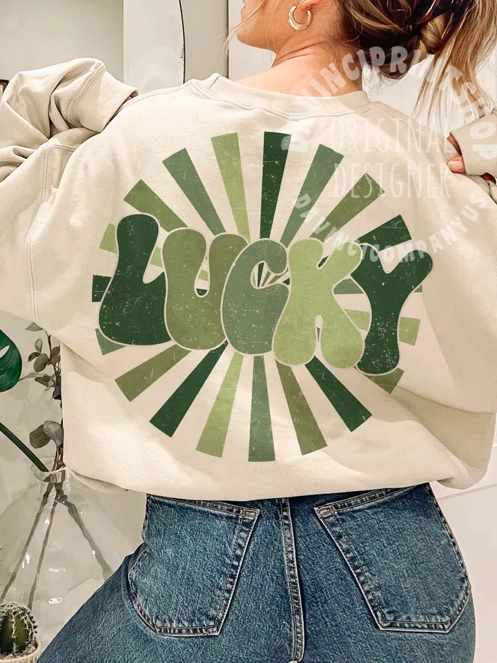 St. Patrick's Day Png, Lucky Png, Retro St. Patty's Day Png, Retro Png, Lucky Sublimation, Sublimation Design, Digital Download, png file