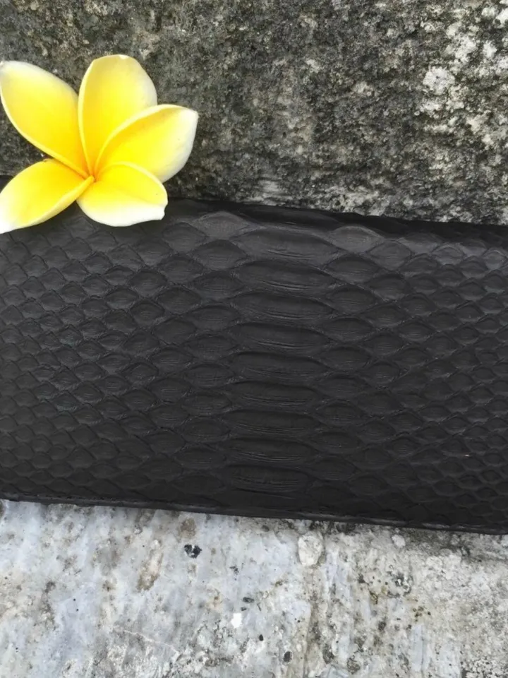 Wallet Black Python Skin | Exotic skin wallet | Unisex Wallet | Big Wallet | Men Wallet | Genuine Python Skin Wallet | Handmade Wallet