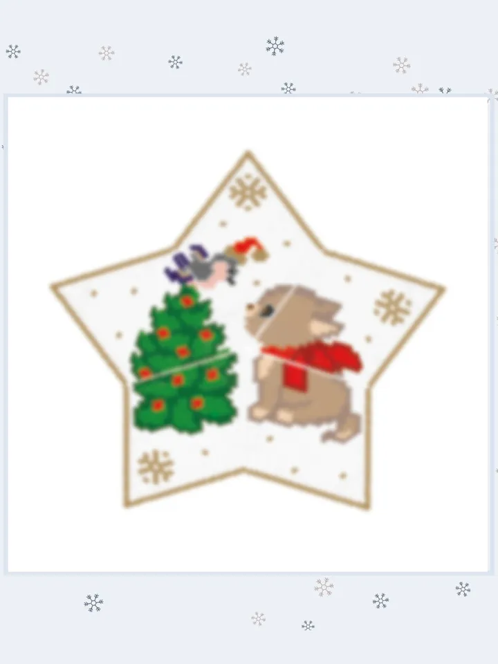 Kitty & Bird 3D Peyote Star Pattern, Winter Beading Pattern, Seed Bead Christmas Ornament