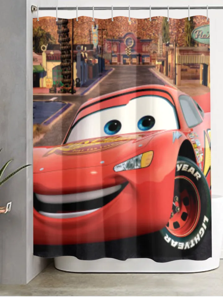 Lightning McQueen Cars Shower Curtain