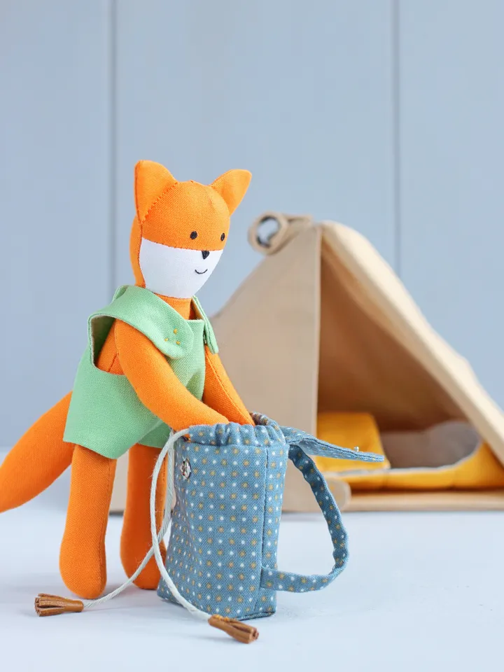2 PDF Mini Fox and Camping Set Sewing Patterns Bundle