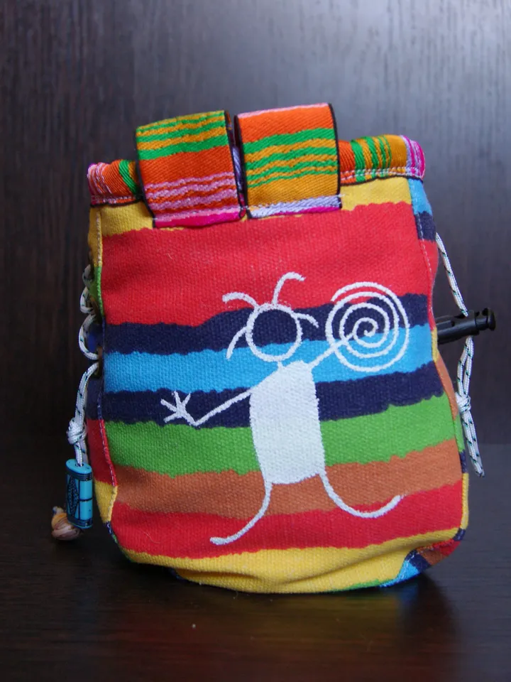 Chalk Bag for Climbing and Bouldering Aztec drawings