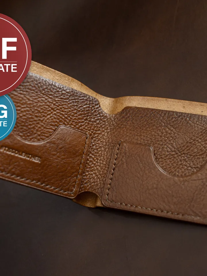Leather Wallet PDF Pattern: Bifold Wallet SVG Template + Video