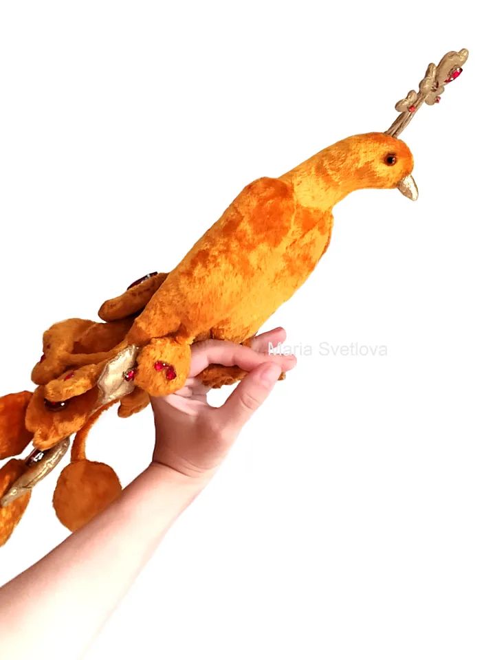 PDF Sewing Pattern 20" Firebird Gold Egg DIY Russian Fairy Bird Folk Tales/ Phoenix Bird Toy sewing pattern instructions