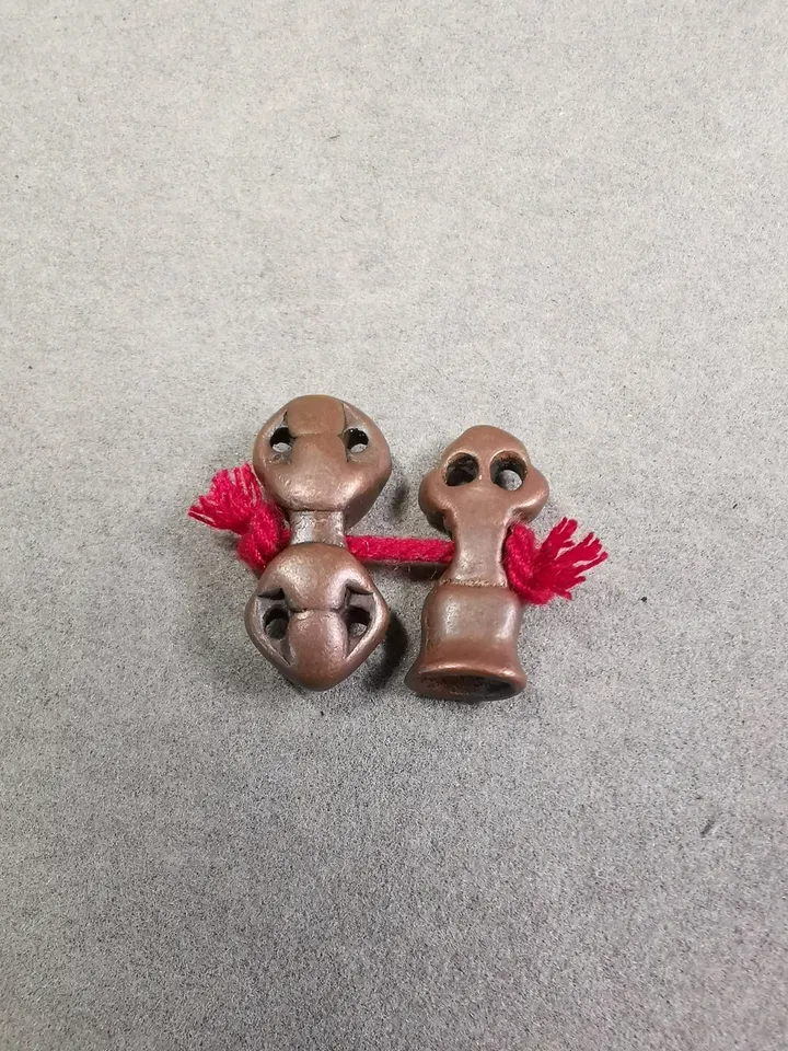 Gandhanra Handmade Tibetan Amulet Pendant,Mini Vajra and Dorje Bell, Mala Marker Bead Accessories, Made of Red Copper