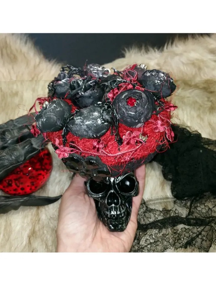 Infernal Boutonniere - Halloween Accessory - Scary gift - Gothic gift - skull 99