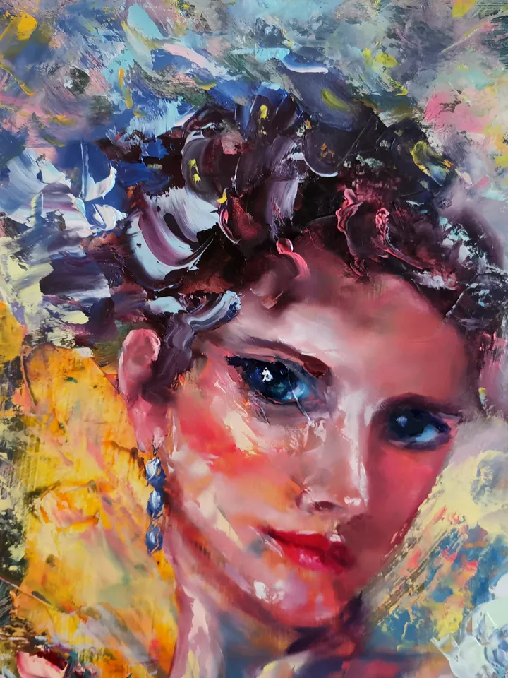 Nude Naked Girl Woman Art Large Original Oil Painting Actress Singer Artist Svinar Oksana