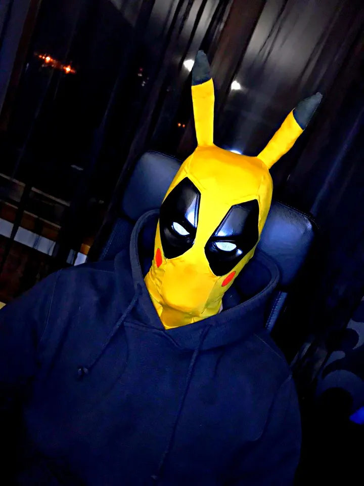 Deadpool Pikachu mask / Pikapool pokemon cosplay