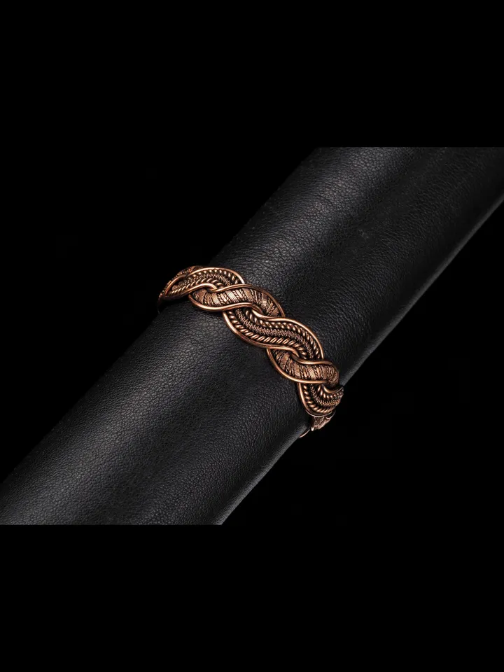 Wire wrapped copper bracelet for woman Antique style copper jewelry WireWrapArt