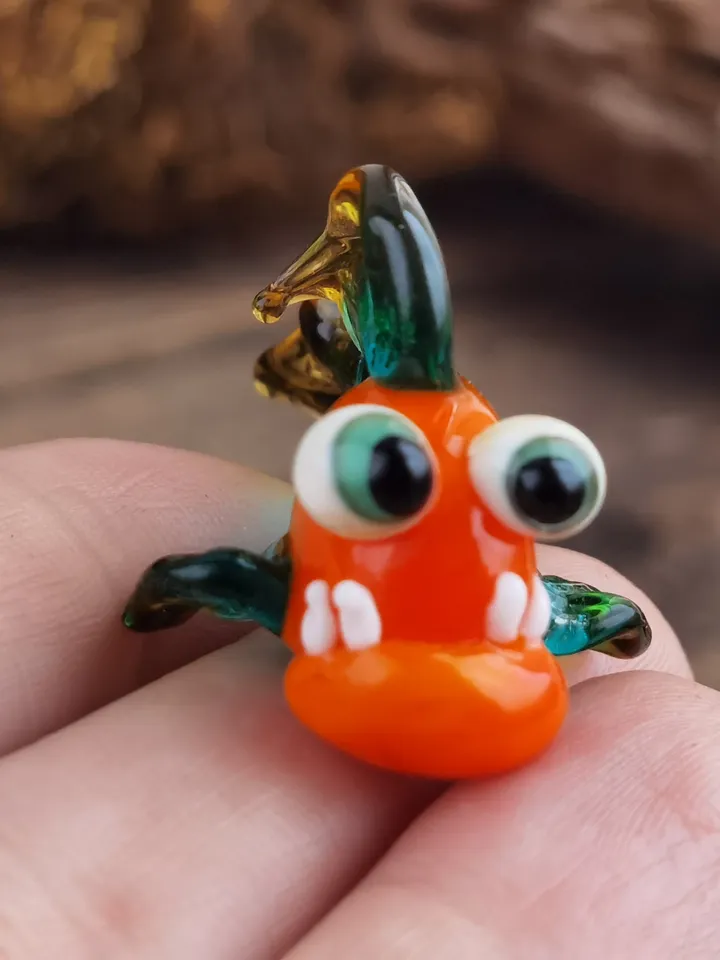 Glass Fish figurines Tiny fish Miniature fish Glass figurines Tiny glass animals Blown glass art Aquarium decor Dollhouse miniature