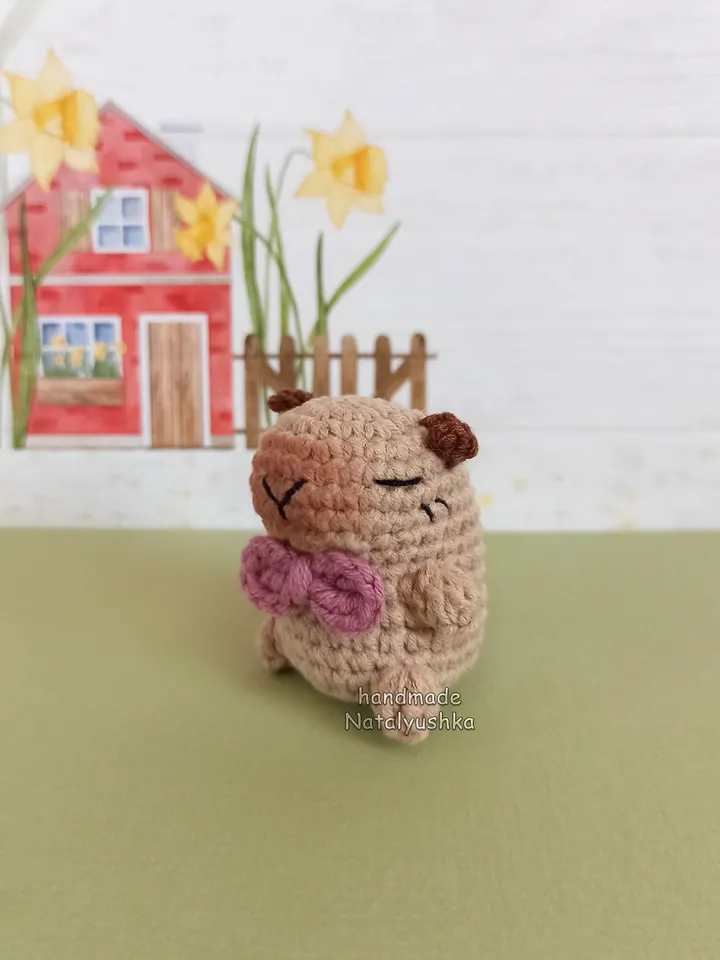 Soft toy Capybara, Capybara girl, Capybara boy, Crocheted Capybara, Kawaii.