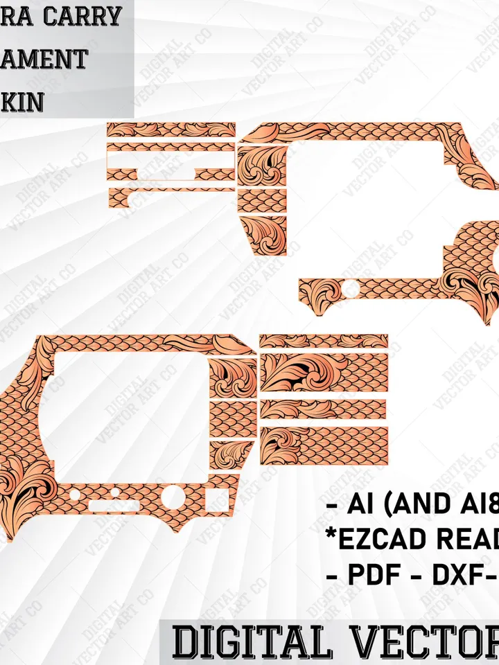 CoIt King Cobra Carry Scroll Ornament Snake Skin Vector Design