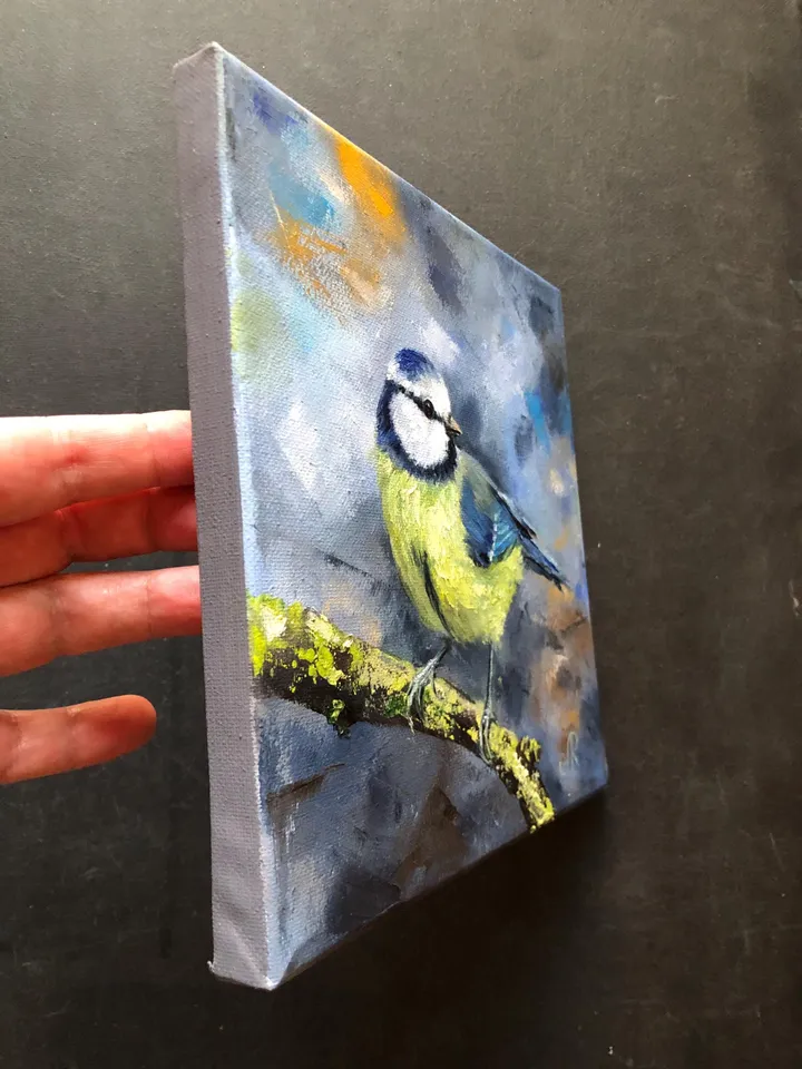 Bird Original Oil Painting Animal Painting Birds Wall Art