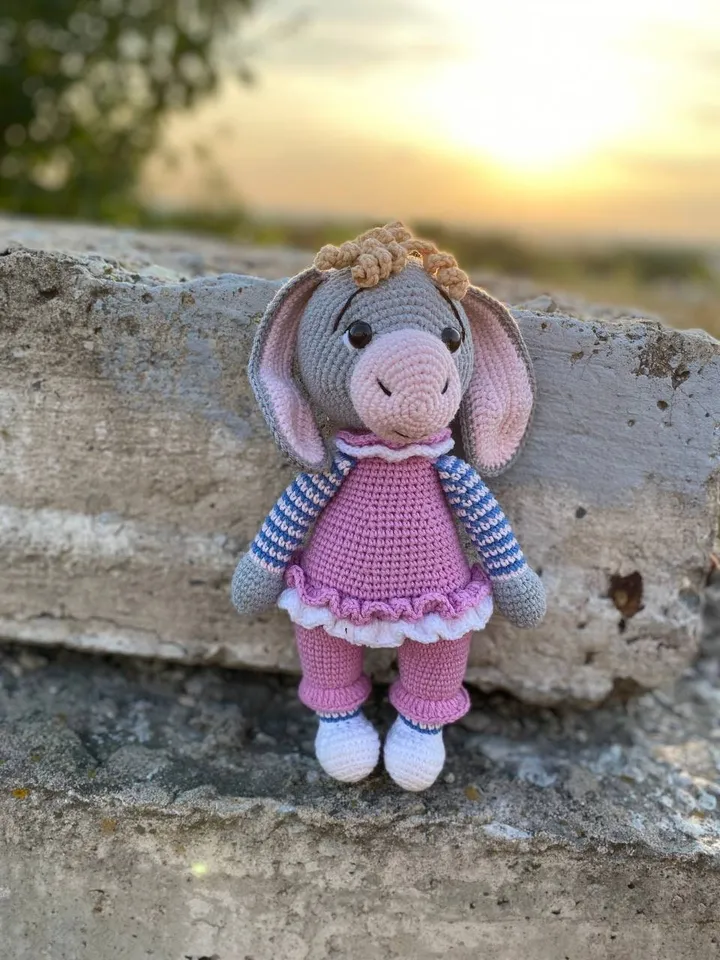 PDF donkey crochet pattern, crochet donkey, donkey pattern, crochet pattern, amigurumi donkey, cute donkey toy, amigurumi donkey pattern