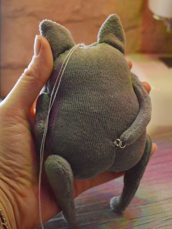PDF Plush Toy Pattern – Fleece Cat with Fish Softie Tutorial