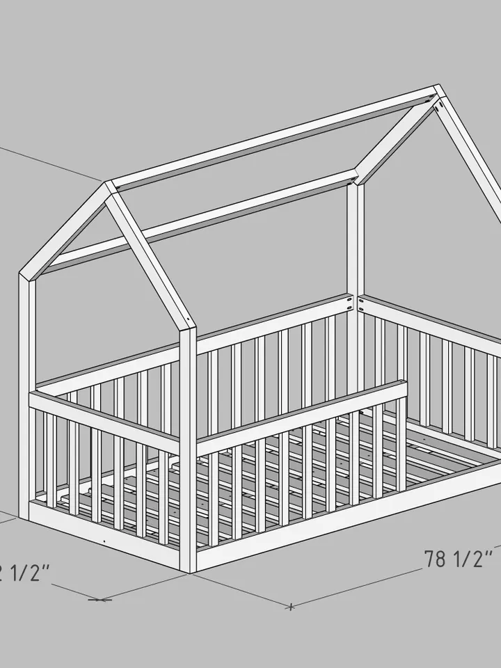 Montessori Floor Bed Plan, Twin Size, DIY, PDF
