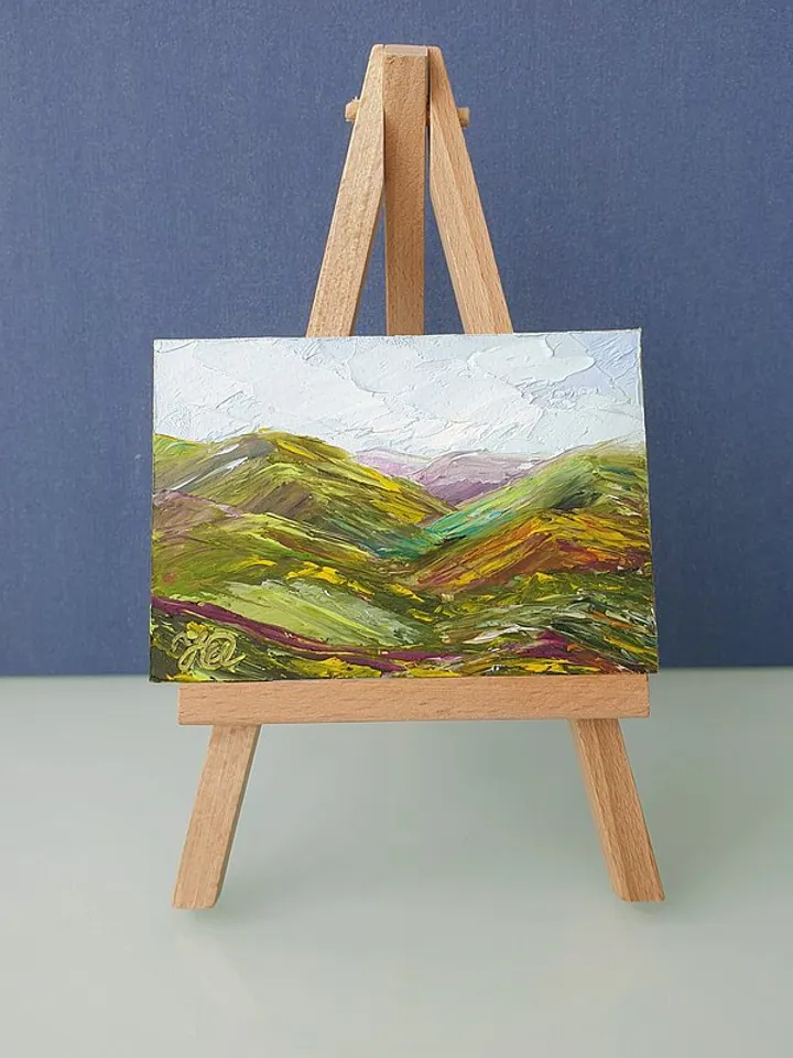 Tuscany Painting ACEO Original Art Landscape Wall Art Small Impasto Oil Painting