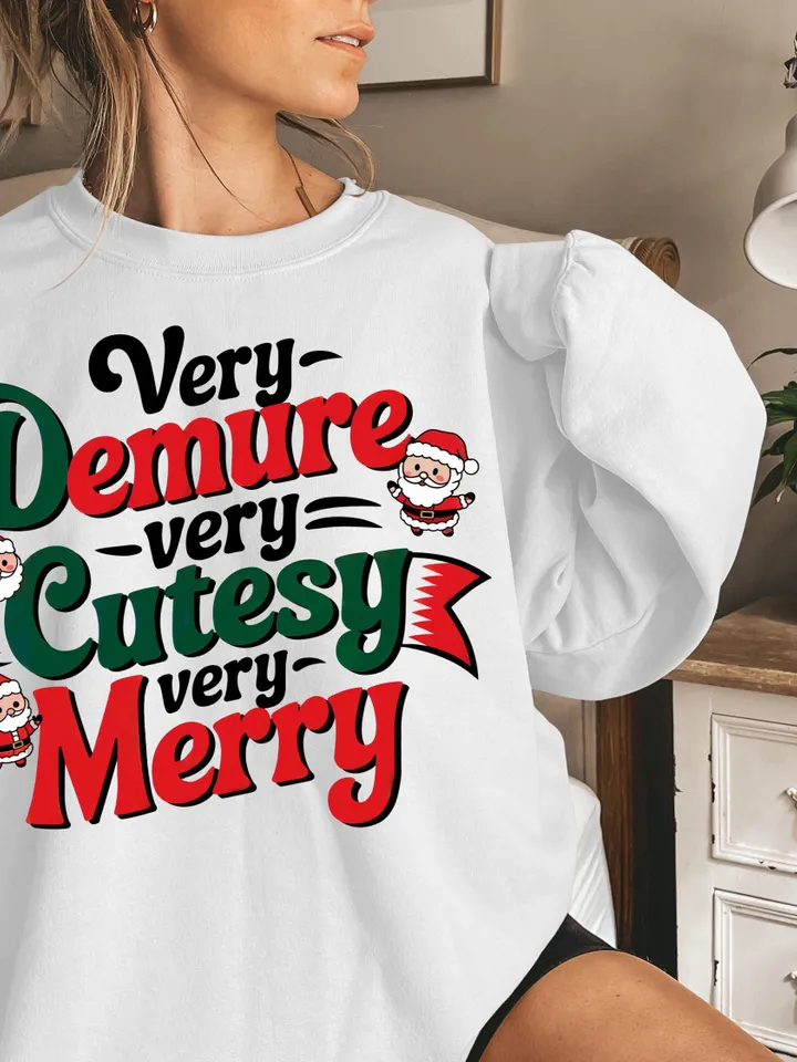 Very Demure Very Cutesy Very Merry Png PNG, Demure Merry Png PNG, Very Demure Christmas png PNG, Gift For Demure Girls Women, Demure Merry