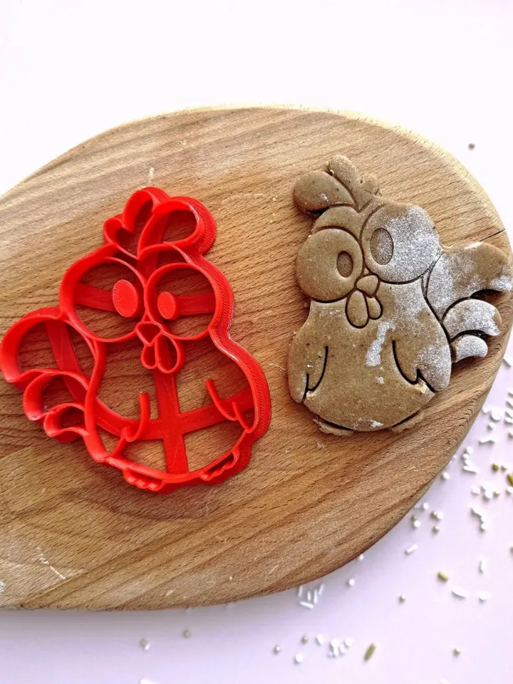 Easter funny chicken cookie cutter Custom stamp for cake topper gingerbread decor cutters sugar cookies polimer clay