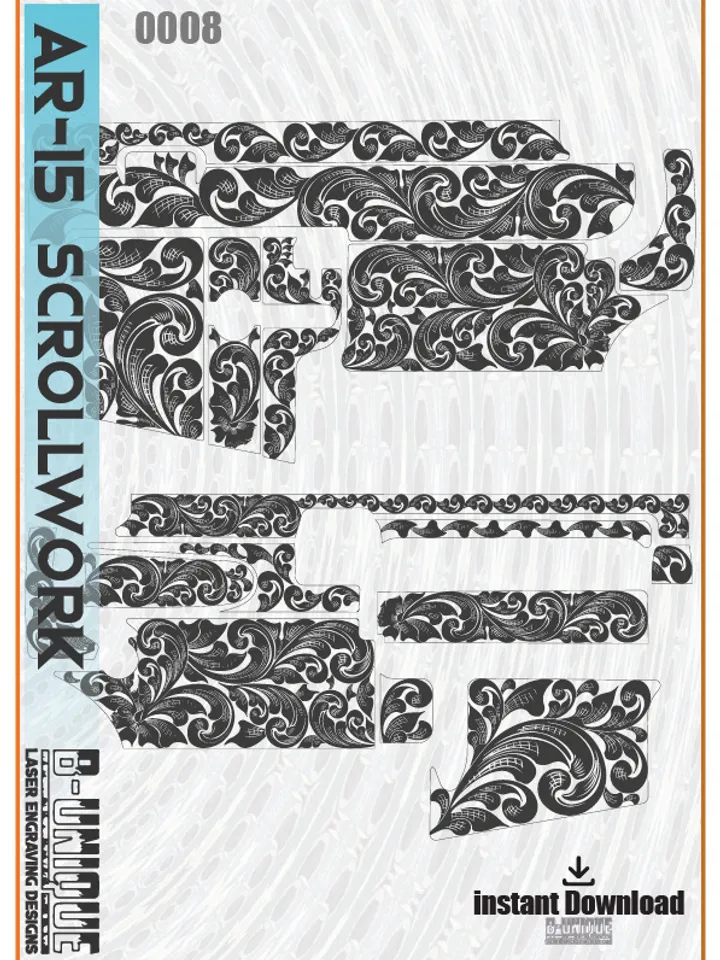 AR-15 Filigree Scrollwork