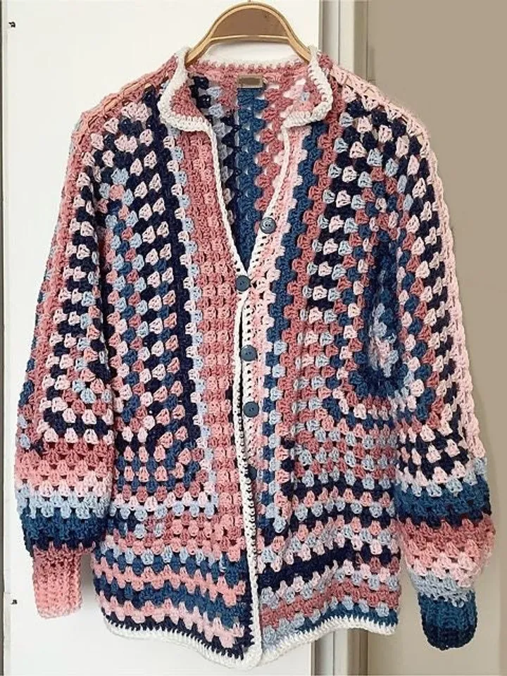 Cardigan crochet cardigan pattern , Cardigan Hexagon pattern , Granny square cardigan pattern PDF , big size