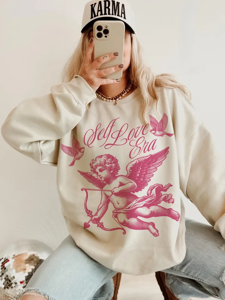 Self Love Era png, Retro valentines png, old school vday png,valentines day shirt,Groovy valentines,Trendy png,Vday sublimation