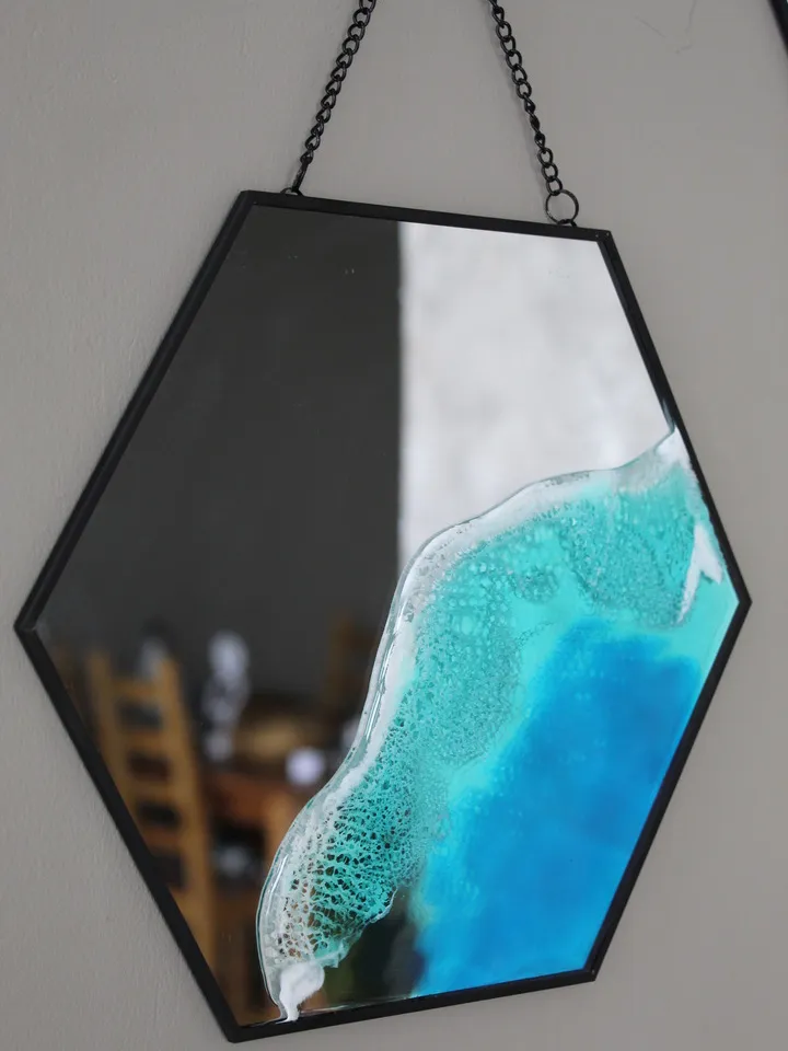 coastal grandmother decor – set of 3 decorative mirror – coastal wall art