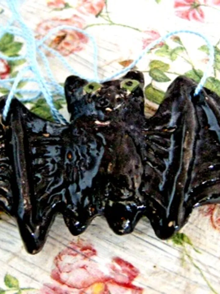 Ceramic bat. Halloween ornament. Handmade $40.00 | Buy online with delivery
