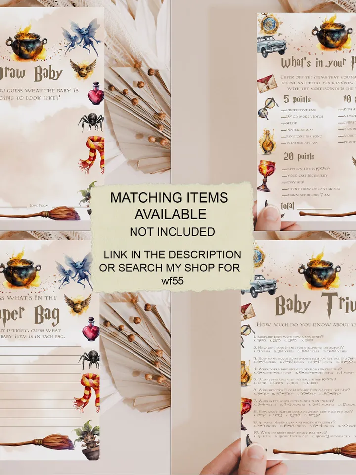DIY Wizarding World Baby Shower iNVITATION; Magic School Baby Shower Template; School of Wizard Baby Shower invitation template; wF55