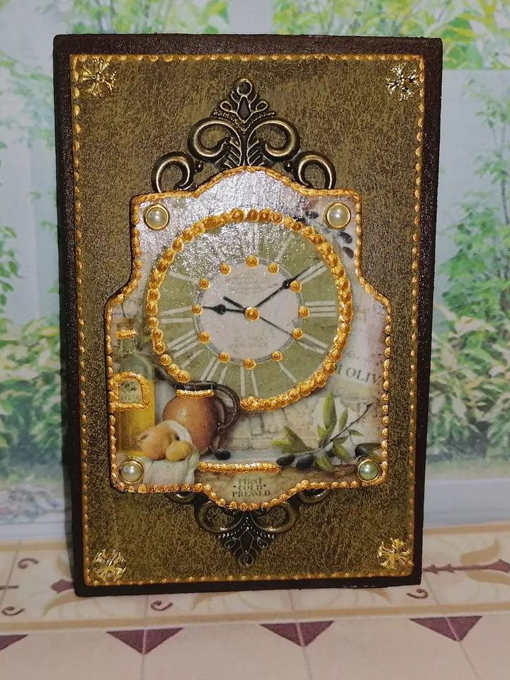 Panel. Imitation of hours. Puppet miniature.1:12 scale.